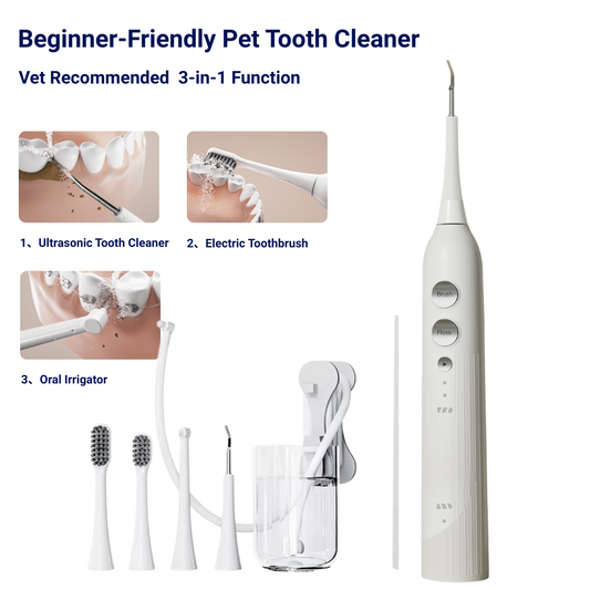 Momoo™ /Vet-Recommended: Quiet & Easy Dental Tool for First-Time Pet Parents